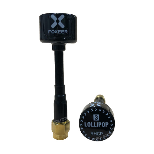 Foxeer Lollipop 3 2.5DBi 5.8G Super Mini Antenna, Extended SMA (2pcs) Total Rotor